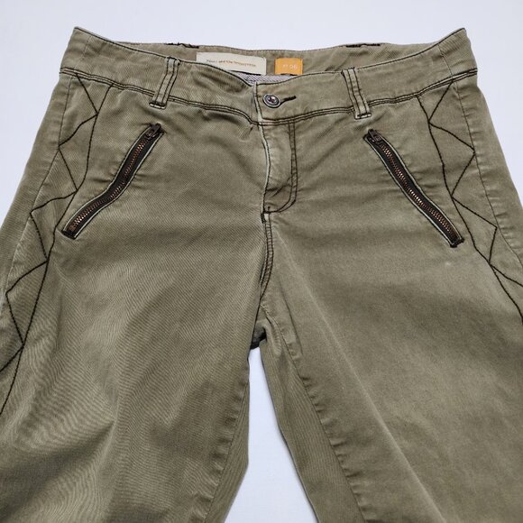 Pilcro & The Letterpress Cotton Stretch Mid Rise Skinny Moto Pants - Picture 5 of 9